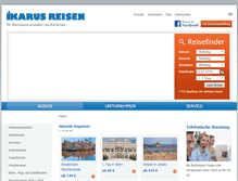 Tablet Screenshot of ikarus-reisen.de